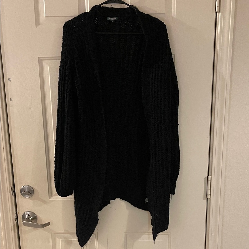 Wild Fable Textured Black Cardigan